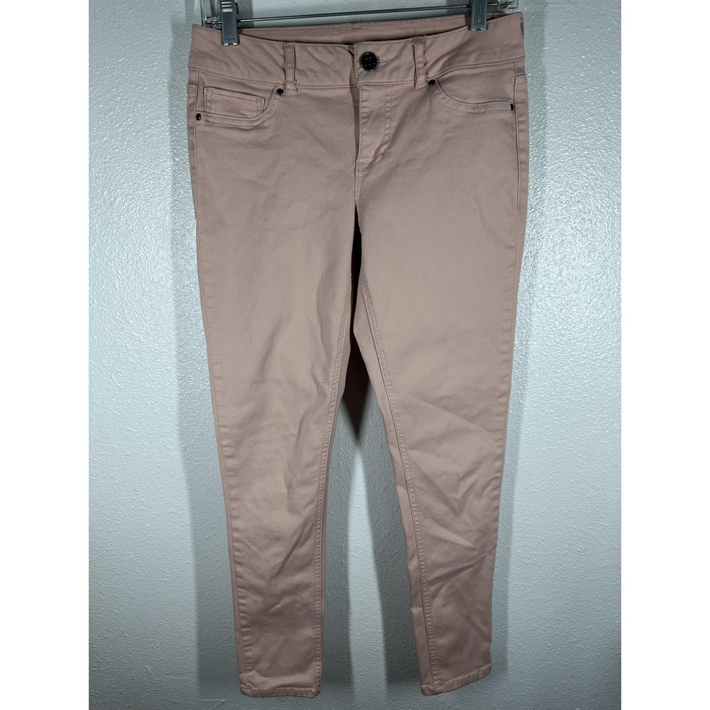 Maurices Jeans Womens Medium Pink Light Wash Skinny Mid Rise Stretch Denim Pants